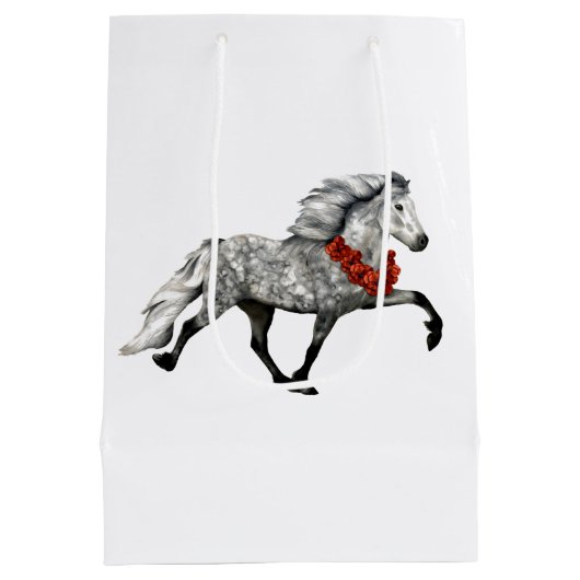 IJslands paardenkerst Medium Cadeauzakje (Achterkant)