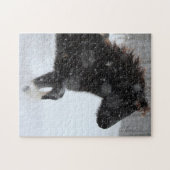 IJslands paardensilhouetpuzzel Legpuzzel (Horizontaal)