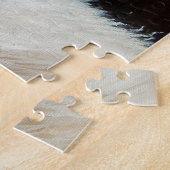 IJslands Ram witte schapen met hoorns Legpuzzel (Zijkant)