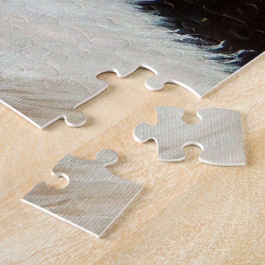 IJslands Ram witte schapen met hoorns Legpuzzel (Zijkant)