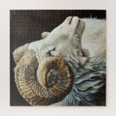 IJslands Ram witte schapen met horens Legpuzzel (Verticaal)