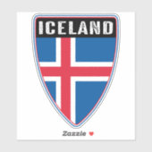 IJslands schild Sticker (Vel)