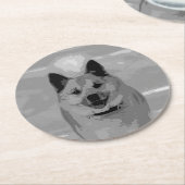 IJslands Sheepdog20151203 Ronde Kartonnen Onderzetter (Gebogen)
