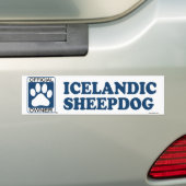 IJslands Sheepdog Blue Bumpersticker (Op auto)