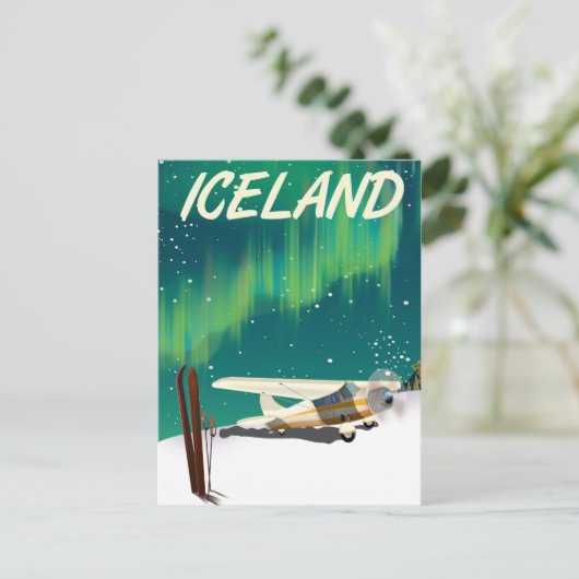 IJslands skipvliegtuig poster Briefkaart (Staand voorkant)
