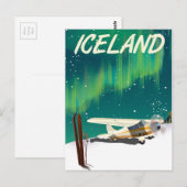 IJslands  skipvliegtuig poster Briefkaart (Voorkant / Achterkant)