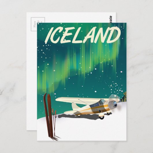 IJslands skipvliegtuig poster Briefkaart (Voorkant / Achterkant)