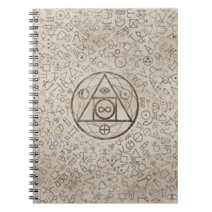 IJslands stenen symbool van Filosoof Alchemisch pa Notitieboek