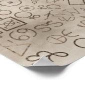 IJslands stenen symbool van Filosoof Alchemisch pa Poster (Hoek)