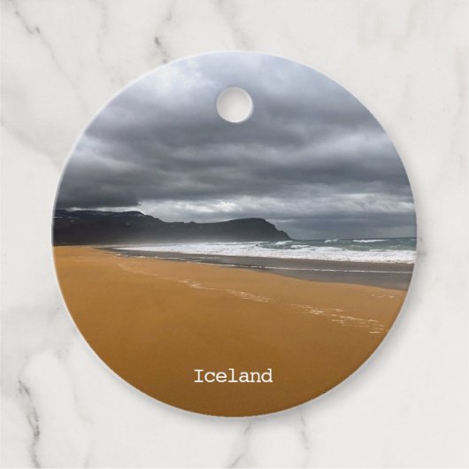 IJslands strand - Bedankjes Labels (Voorkant)