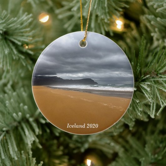 IJslands strand - keramische versiering Keramisch Ornament (Boom)