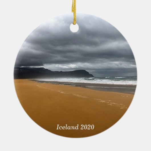 IJslands strand - keramische versiering Keramisch Ornament (Achterkant)