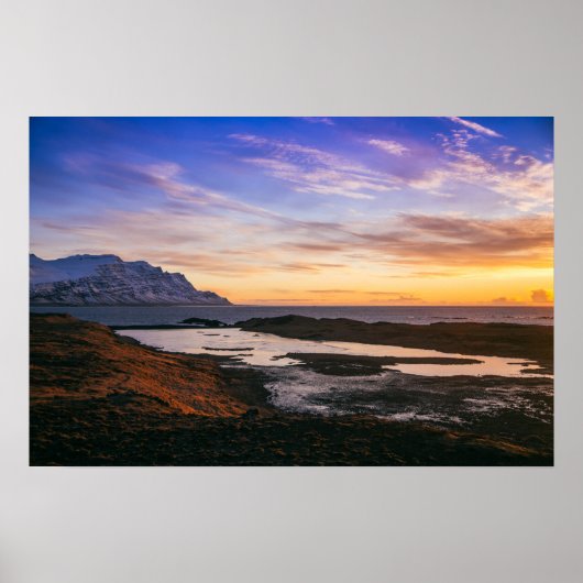 IJslands Sunrise I Poster (Voorkant)