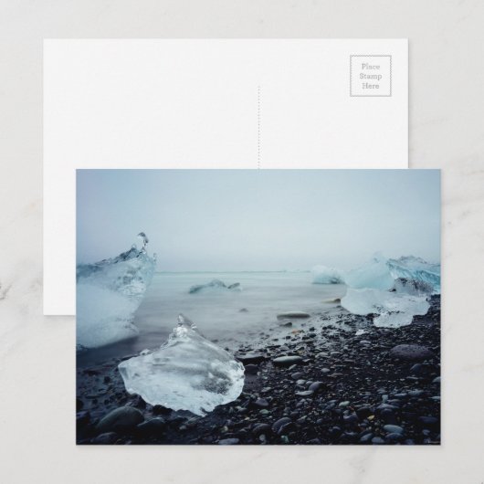 IJslands toerisme IJszee bezoedelt prachtige Natuu Briefkaart (Voorkant / Achterkant)