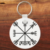 IJslands Vegvisir Protection Staves Sigil Sleutelhanger (Voorkant)