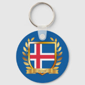 IJslands Vlag Schild Sleutelhanger (Achterkant)