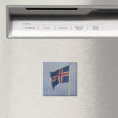 IJslands Vlagenvierkant Magnet (Insitu (Vaatwasser))