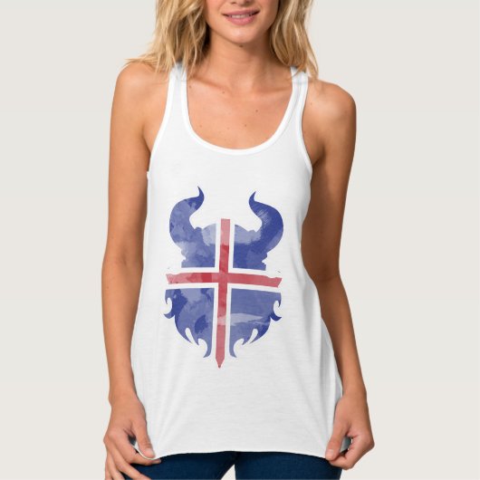 IJslands Voetbalteam met IJslandse voetbalbond Tanktop (Voorkant)