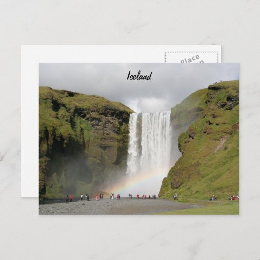 IJslands watervalBriefkaart Briefkaart (Voorkant / Achterkant)