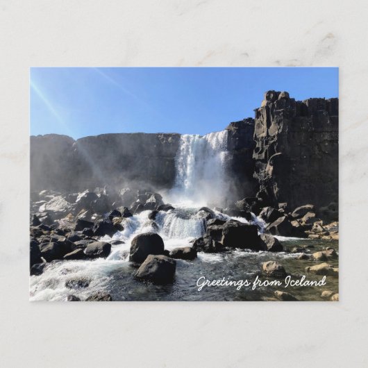 IJslands watervalbriefkaart Briefkaart (Voorkant)