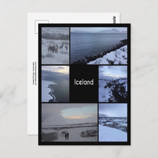 IJslands winterlandschap Briefkaart (Voorkant / Achterkant)