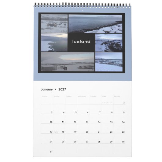 IJslands winterlandschap Kalender (Jan 2027)
