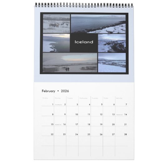 IJslands winterlandschap Kalender (Feb 2026)