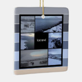 IJslands winterlandschap Keramisch Ornament (Rechts)