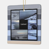 IJslands winterlandschap Keramisch Ornament (Links)