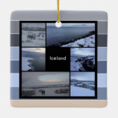 IJslands winterlandschap Keramisch Ornament (Achterkant)