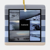 IJslands winterlandschap Keramisch Ornament (Voorkant)