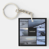 IJslands winterlandschap Sleutelhanger (Voorkant)