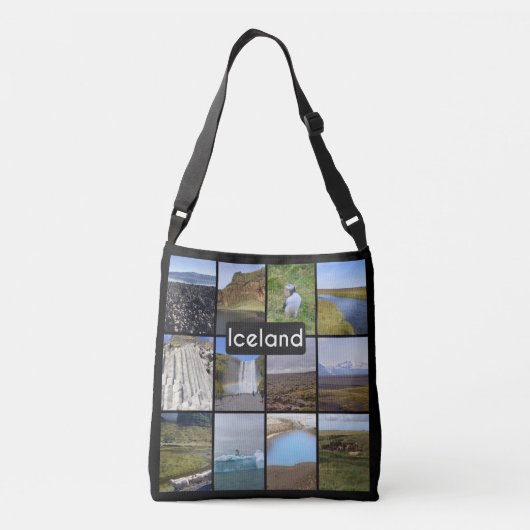 IJslands zomerlandschap Crossbody Tas (Achterkant)