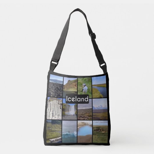IJslands zomerlandschap Crossbody Tas (Voorkant)