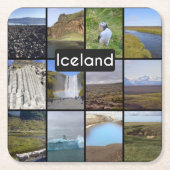 IJslands zomerlandschap Kartonnen Onderzetters (Voorkant)