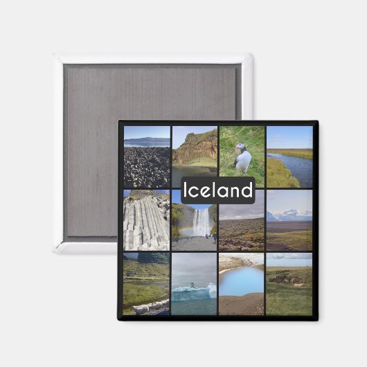 IJslands zomerlandschap Magneet (Voorkant / Achterkant)