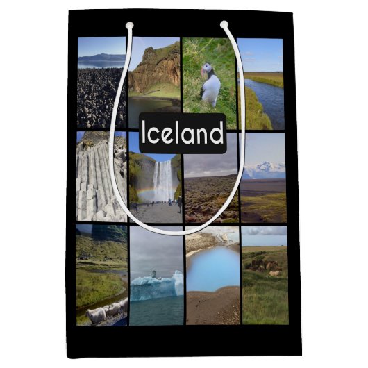 IJslands zomerlandschap Medium Cadeauzakje (Voorkant)