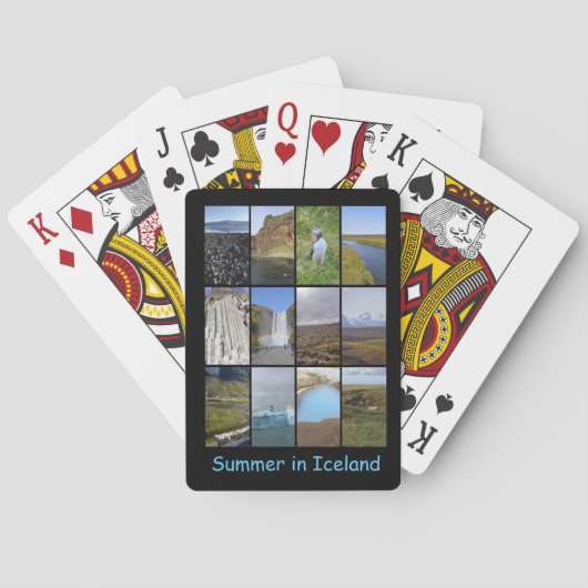 IJslands zomerlandschap Pokerkaarten (Achterkant)