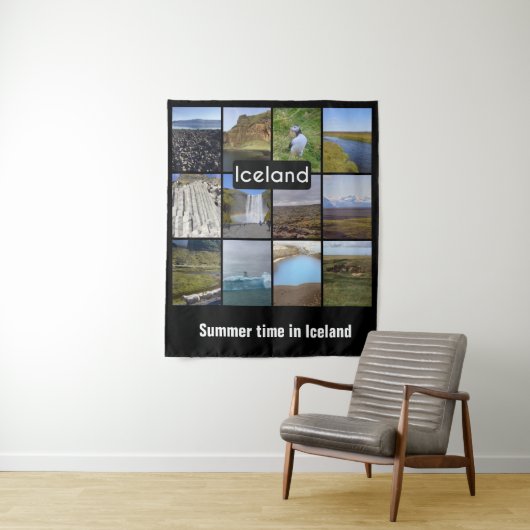 IJslands zomerlandschap Wandkleed (In situ)