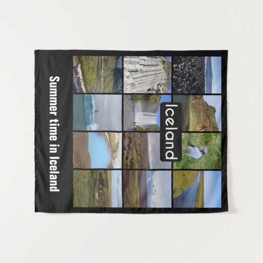 IJslands zomerlandschap Wandkleed (Voorkant (horizontaal))