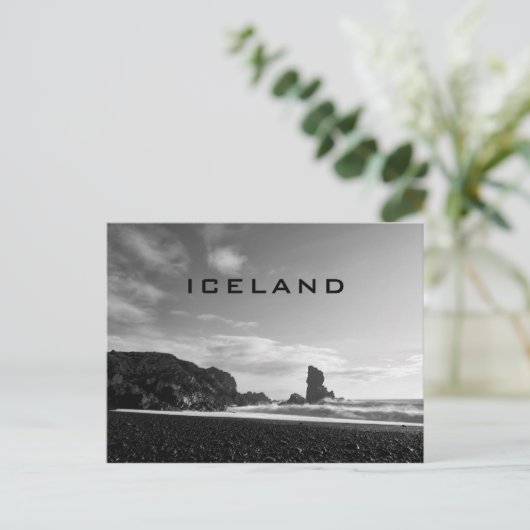 IJslands zwarte strand souvenir briefkaart (Staand voorkant)