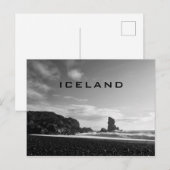 IJslands zwarte strand souvenir briefkaart (Voorkant / Achterkant)