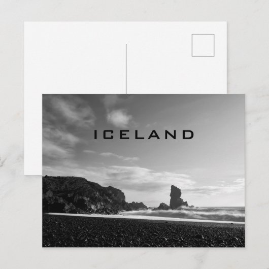 IJslands zwarte strand souvenir briefkaart (Voorkant / Achterkant)