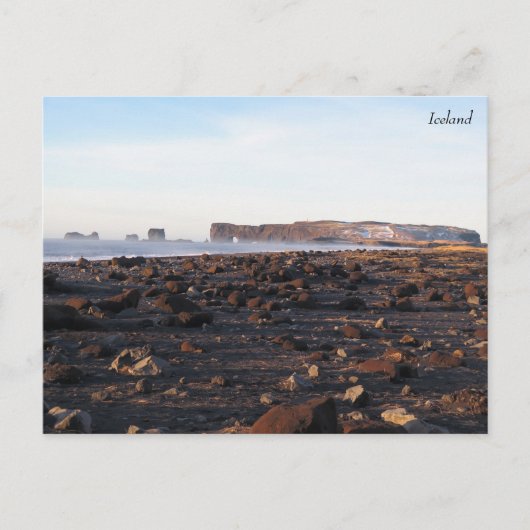 IJslands zwarte zandbak Briefkaart (Voorkant)