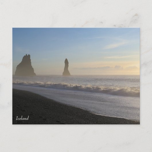 IJslands zwarte zandbak Briefkaart (Voorkant)