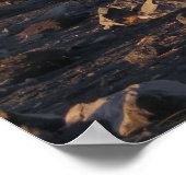 IJslands zwarte zandbak Poster (Hoek)