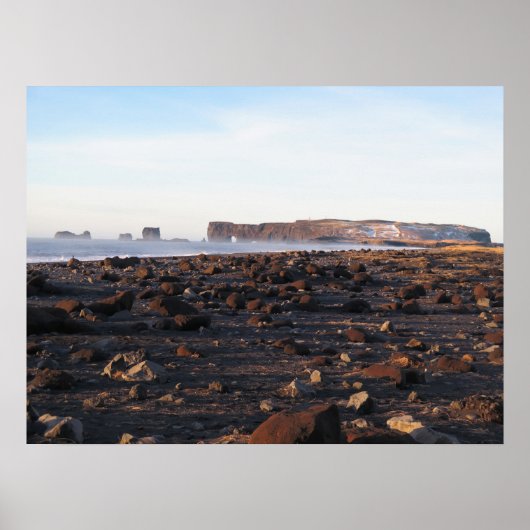 IJslands zwarte zandbak Poster (Voorkant)