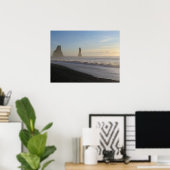 IJslands zwarte zandbak Poster (Thuiskantoor)