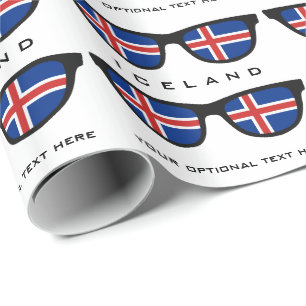 IJslandse aangepaste tekst- en kleurcadeauomslag Cadeaupapier