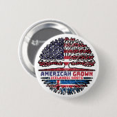 IJslandse Amerikaanse vlag Ronde Button 5,7 Cm (Voorkant /achterkant)